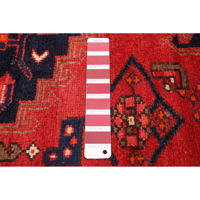 ECARPETGALLERY Hand-knotted Andelz Red Wool Rug - 4'3 x 7'7
