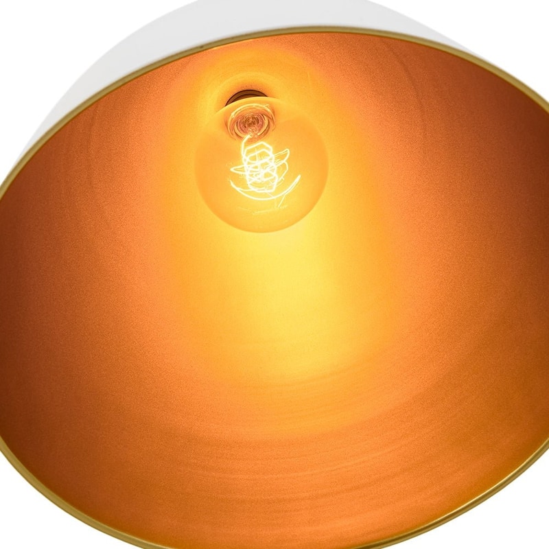 Mid-Century Modern 1-Light Bell Dome Large Pendant Light 17.7in