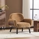 preview thumbnail 3 of 34, Christopher Knight Home -Daniel Solid Wood And Fabric Armchair Tan