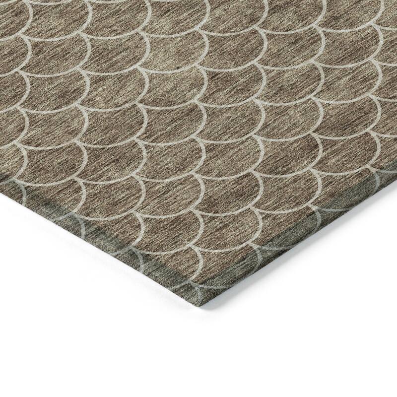 Machine Washable Indoor/ Outdoor Chantille Modern Geo Rug