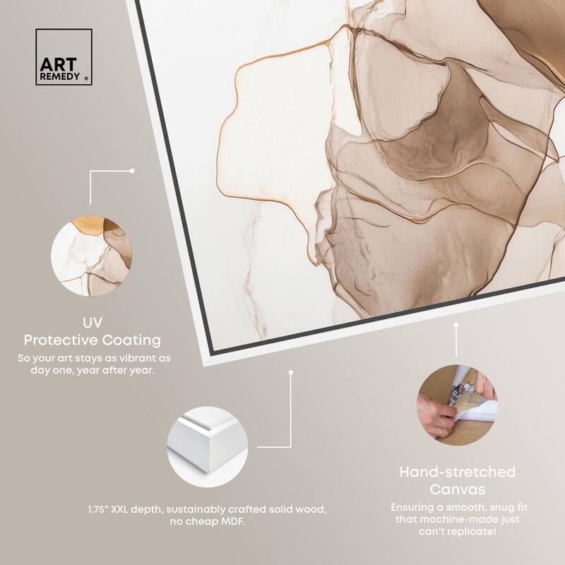 Sepia Silk Streams Canvas by Art Remedy