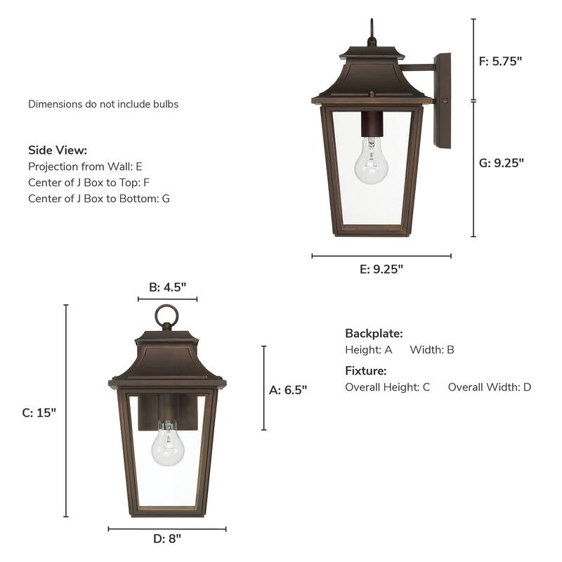 Hunter Spring Cove Outdoor Wall Light - Front Porch, Patio, Garage, Pergola - Traditional, Mission - Resists Corrosion!