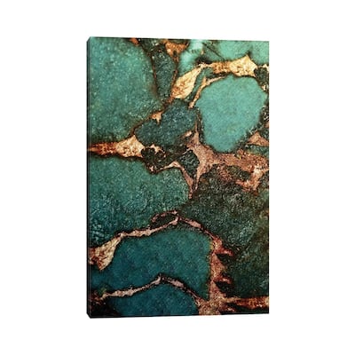 iCanvas "Gemstone And Gold - Emerald" by Monika Strigel Canvas Print