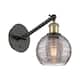 Option Black Antique Brass / Light Smoke Deco Swirl