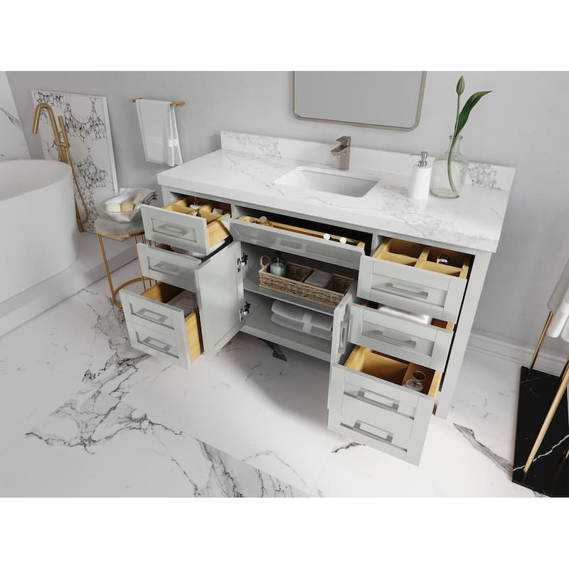 Willow Collections 60 in. W x 22 in. D Cambridge Single Sink Bathroom Vanity with Countertop