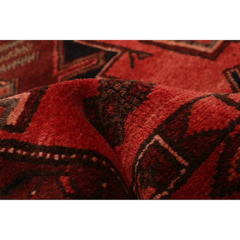 ECARPETGALLERY Hand-knotted Andelz Red Wool Rug - 3'4 x 9'7