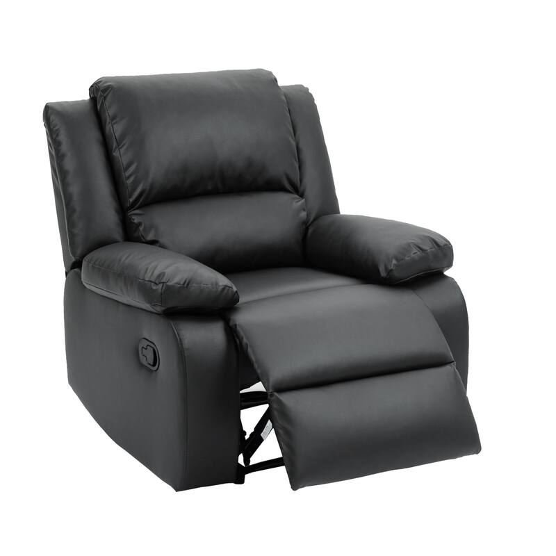 2Set Modern Lounger Upholstered Push Back Manual Recliner Chair