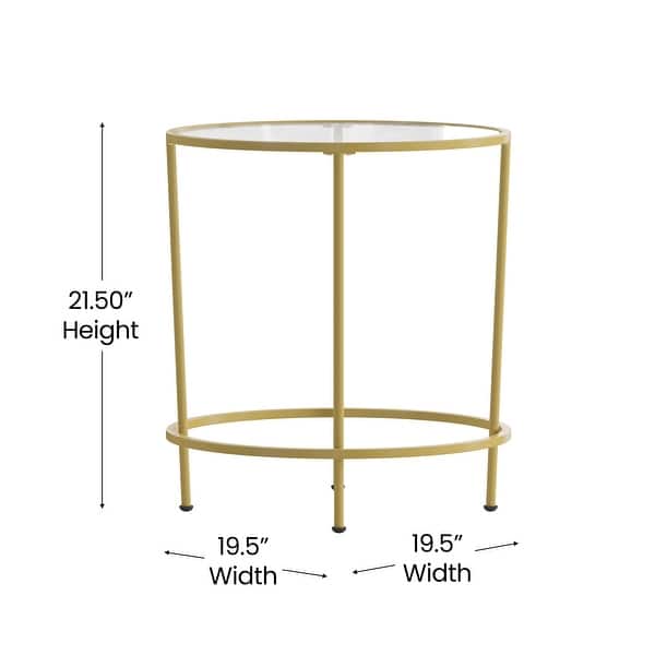 Signature Design by Ashley Coylin End Table Tempered Glass Table