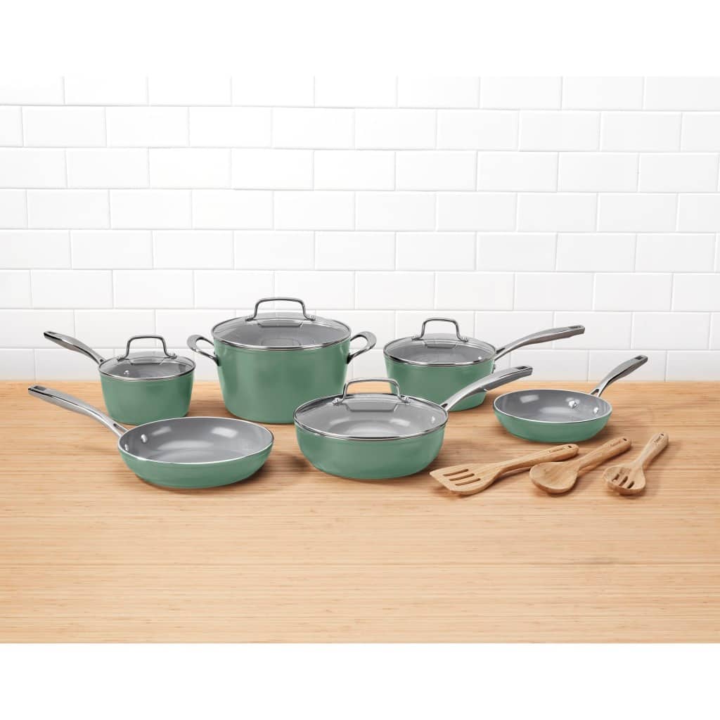 Cuisinart GreenChef Ceramica XT Nonstick Cookware 13 Piece Set Bed