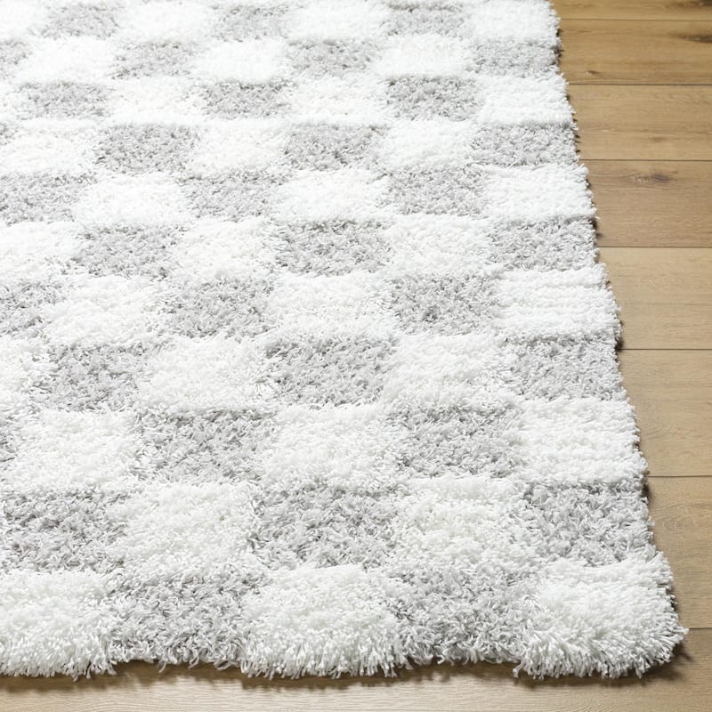 Livabliss Sibari Modern Checkered Plush Area Rug