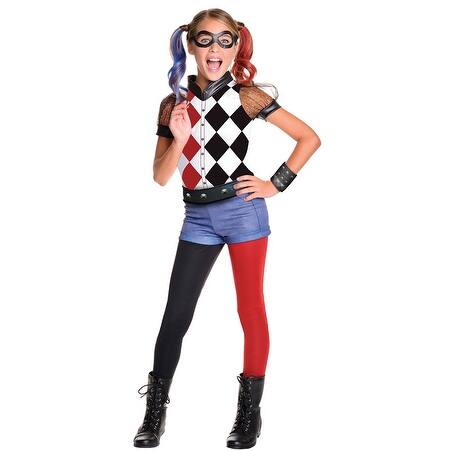 Shop Girls Deluxe Harley Quinn Halloween Costume Overstock 14672192