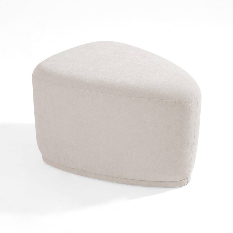 Modern Triangular Upholstered Accent Ottoman