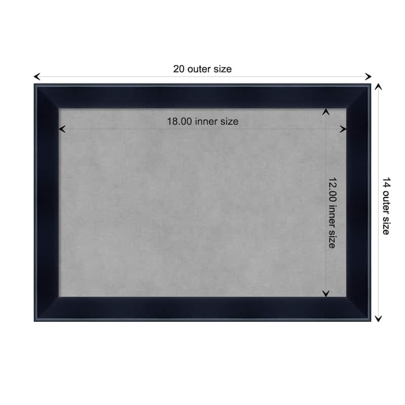 Amanti Art Madison Black Framed Magnetic Board - Board Size 18x12
