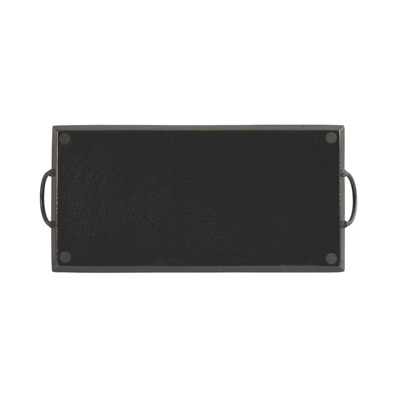 Kate and Laurel Sanzo Hammered Rectangle Metal Tray