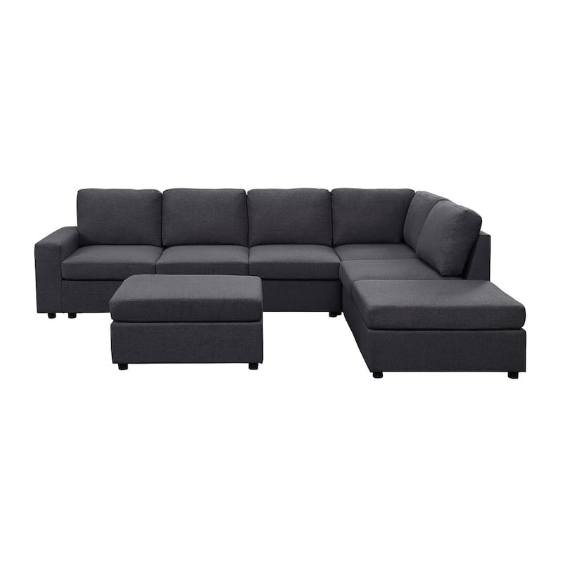 Modular Sectional Sofa with Ottoman