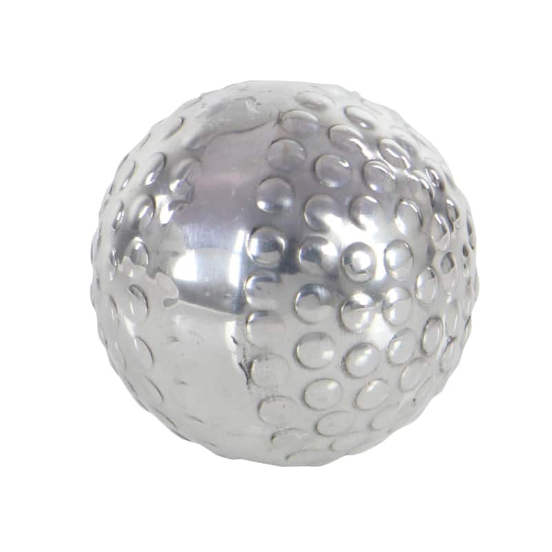Aluminum Metal Hammered Decorative Ball Orbs & Vase Filler - Set of 3 Silver - Roche River Decor - 4"W x 4"L x 4"H