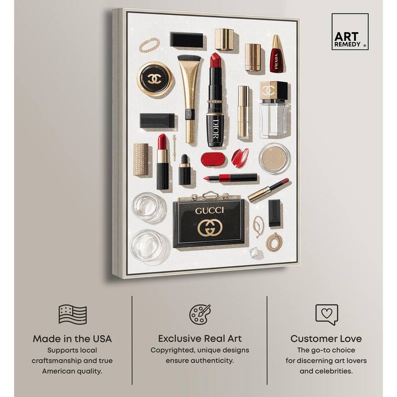 Luxury Makeup Collection II Canvas by Art Remedy