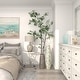 preview thumbnail 6 of 18, White Metal Ship Wheel Top Accent Table with Oar Shaped Legs