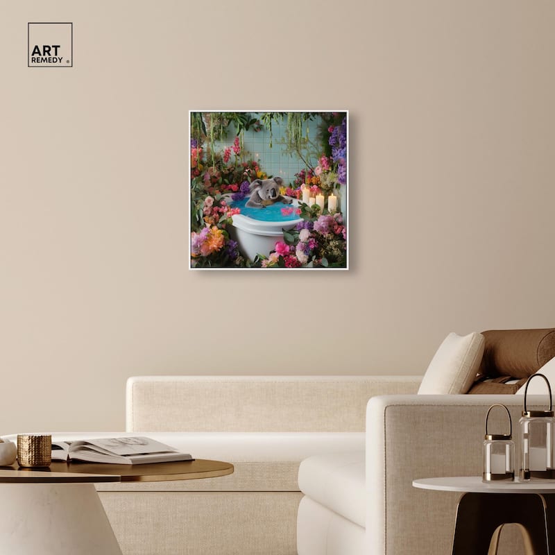 Koala Bath Canvas by Art Remedy