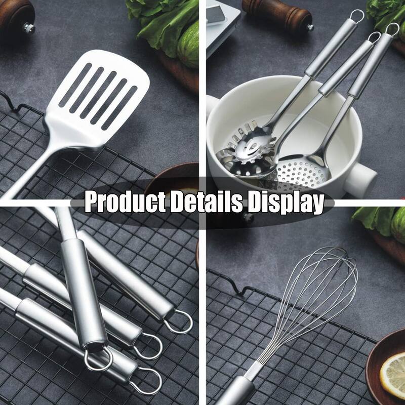Stainless Steel Kitchen Tool Set with Stand