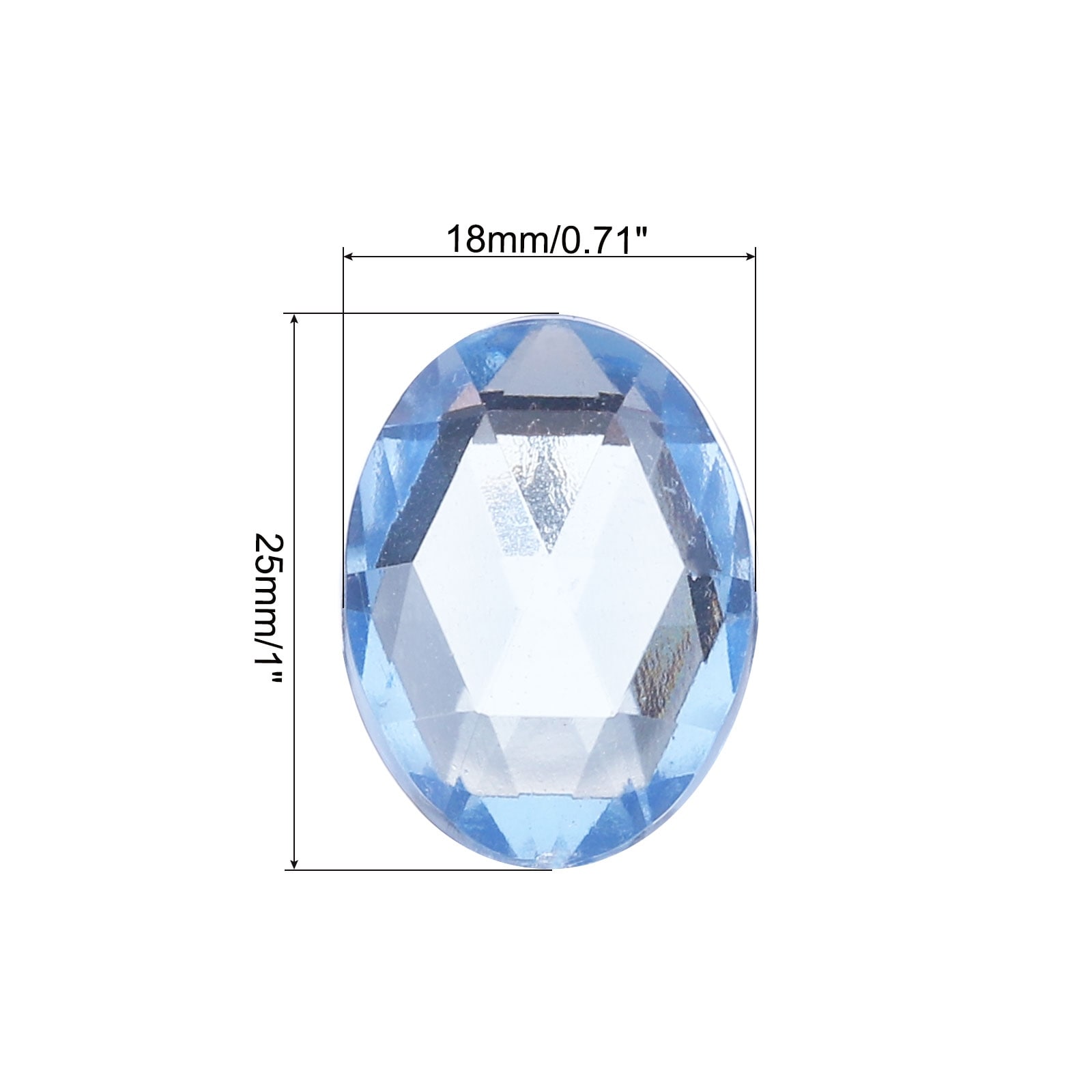 Acrylic Oval Gems Flat Back Artificial Rhinestones for DIY Crafts Bead Wedding Party Face Painting