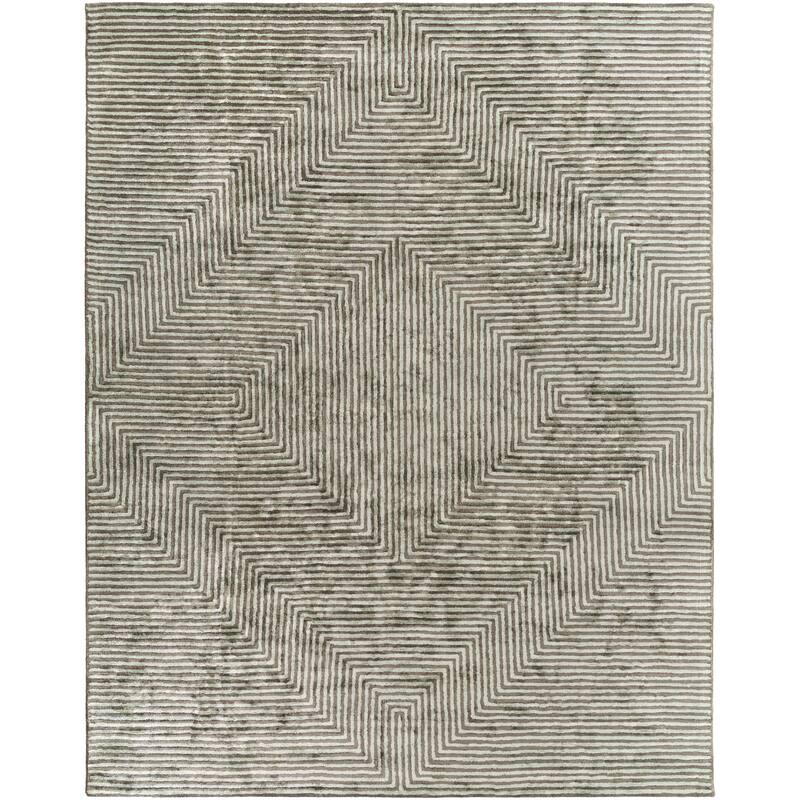 Fazeley Handmade Geometric Viscose Area Rug