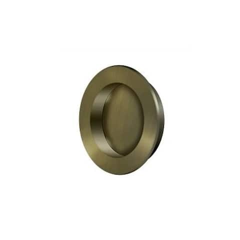 Deltana 2-1/2" Diameter Solid Brass Round Flush Sliding Door Pull