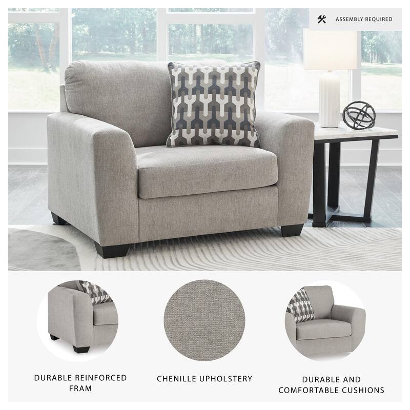 Signature Design by Ashley Avenal Park Gray Oversized Chair - 52"W x 40"D x 40"H