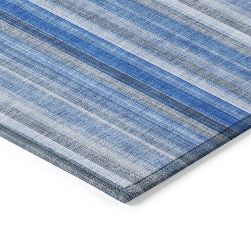 Elle Stripe Weather Resistant Timeless Fusion Outdoor Rug