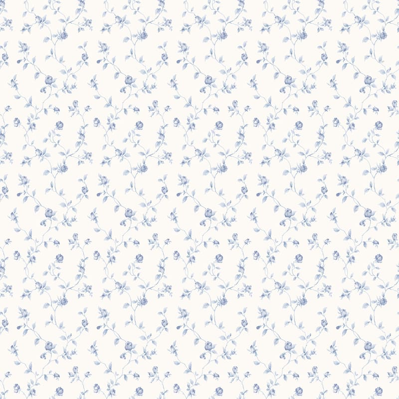 Galerie Wallcoverings Miniatures 3 Rose Bud Trellis Vine Design Vinyl on Non-woven Matte Wallpaper Roll