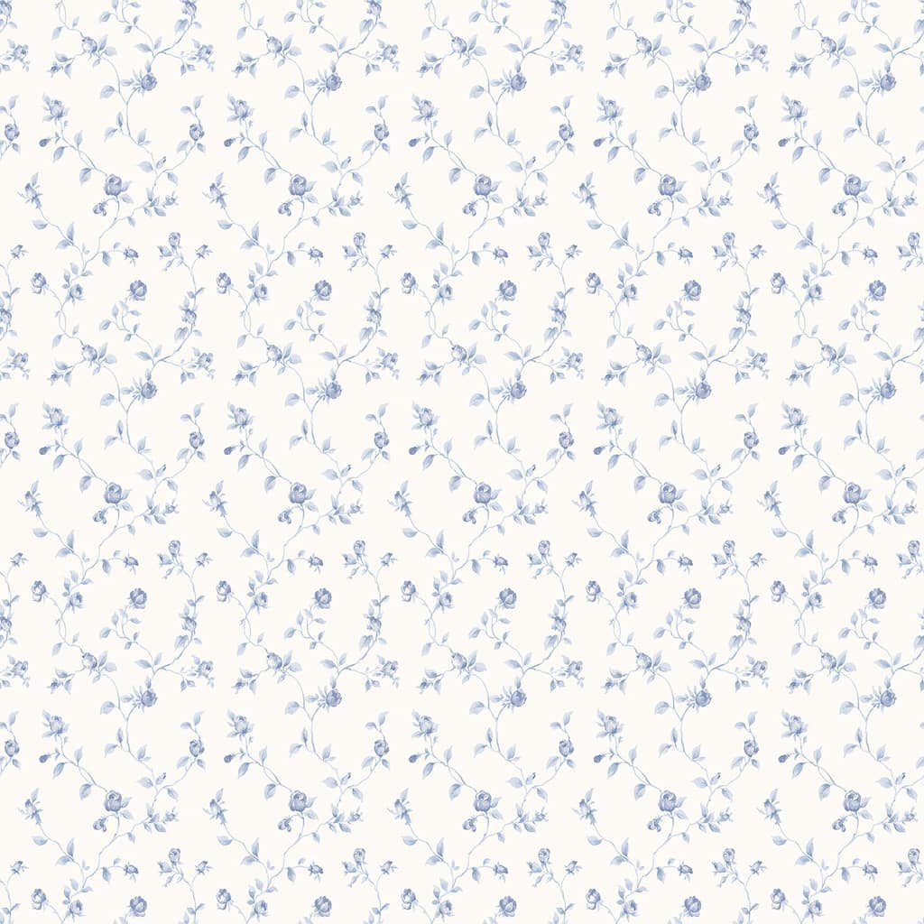 Galerie Wallcoverings Miniatures 3 Rose Bud Trellis Vine Design Vinyl on Non-woven Matte Wallpaper Roll
