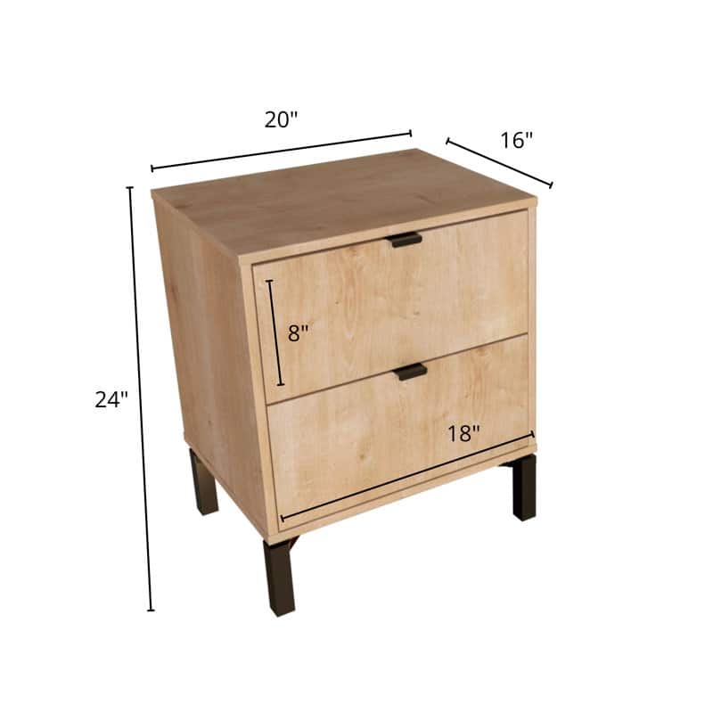 Minimalist 2-Drawer Nightstand