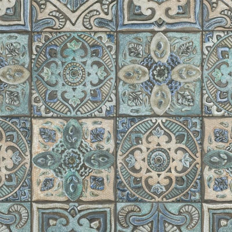 Merola Tile Mandala Decor Mix 7-7/8" x 7-7/8" Ceramic Wall Tile
