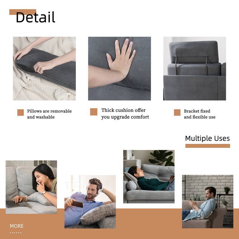 Futzca Modern L-shaped Convertible Sectional Sofa w/ Reversible Chaise
