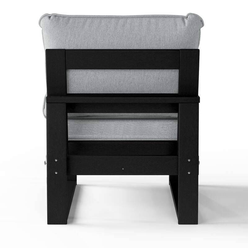 Endless Patio Deep Seating Armless Chair with Black Frame