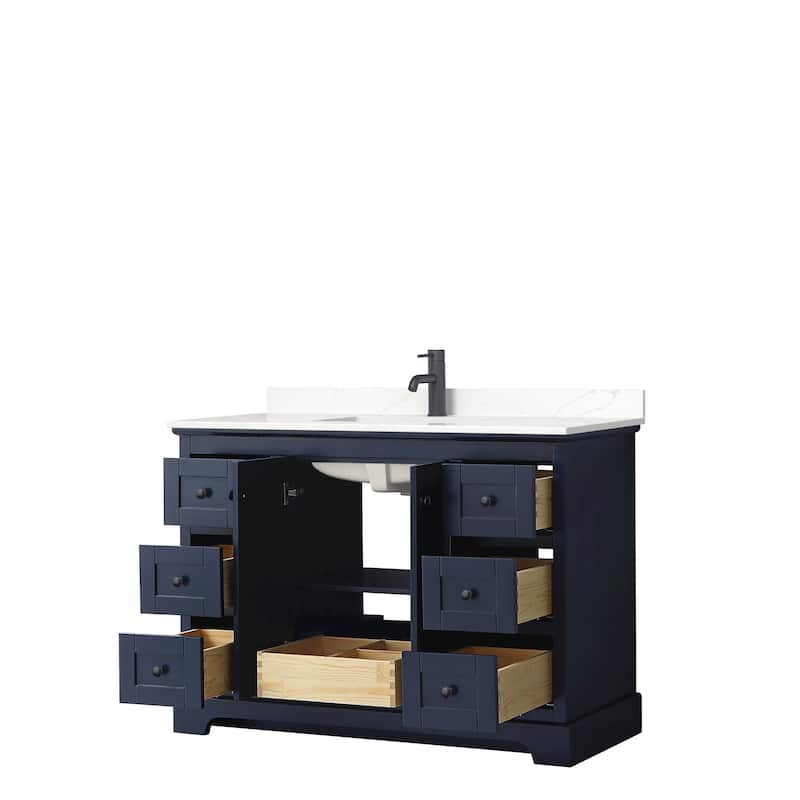Avery 48-inch Single Vanity, Quartz Top