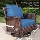 preview thumbnail 13 of 99, MAISON ARTS Extra-Large Patio Wicker Sofa Conversation Set with Coffee Table, Oversize Seat with 5.5'' Thick Padded Cushion