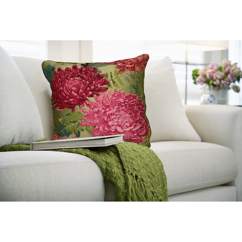 Liora Manne Marina Mums Indoor/Outdoor Pillow