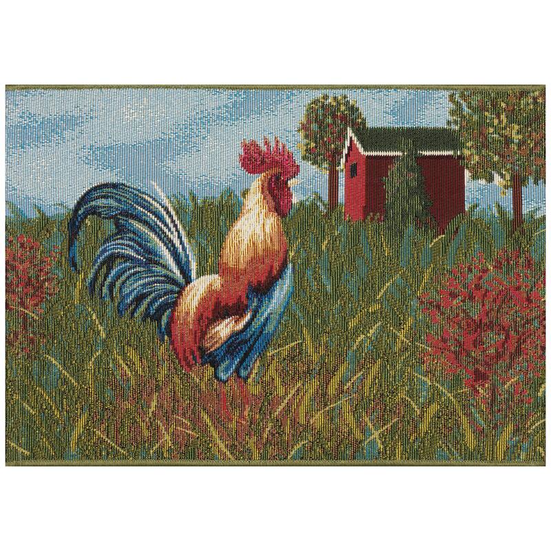 Liora Manne Esencia Rooster Farm Indoor/Outdoor Mat