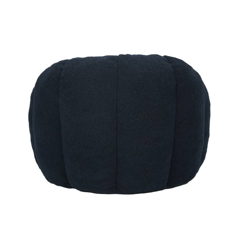 Comfortable Bean Bag Chair Dark Blue Sofa Chair with Armrests, Leisure Chair Lounge Chair Upholstered Chair