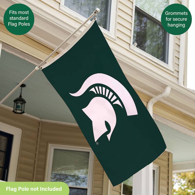 Michigan State University Single Sided Flag w/ 2 Grommets, 3'x5'