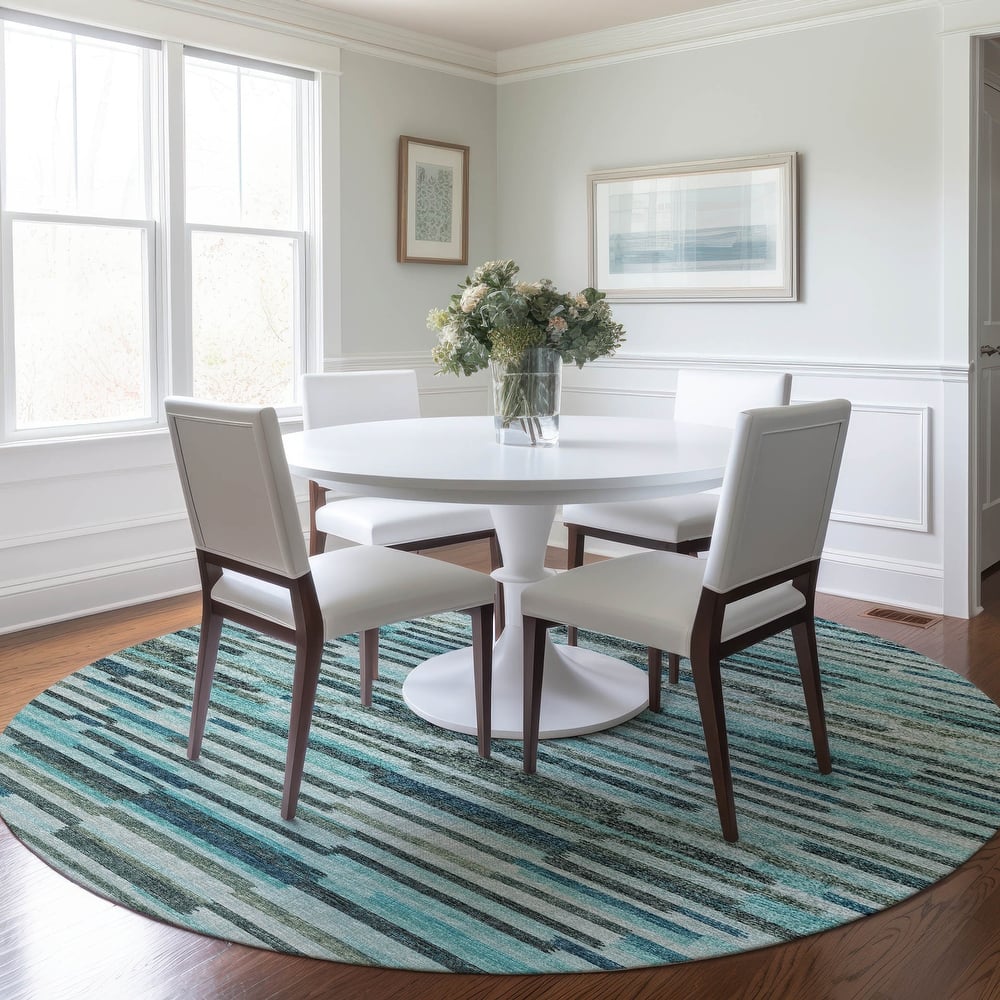 Premium Washable Super Soft Contemporary Stripes Mayfield Rug