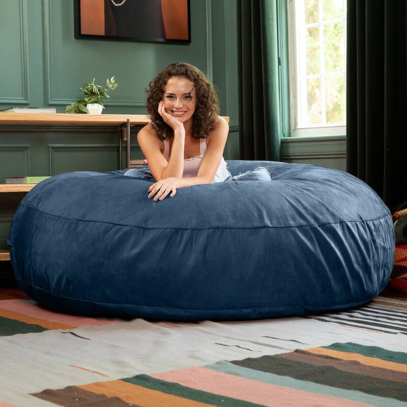 Jaxx 6 Foot Cocoon - 2-in-1 Giant Bean Bag Chair for Adults & Convertible Bean Bag Bed