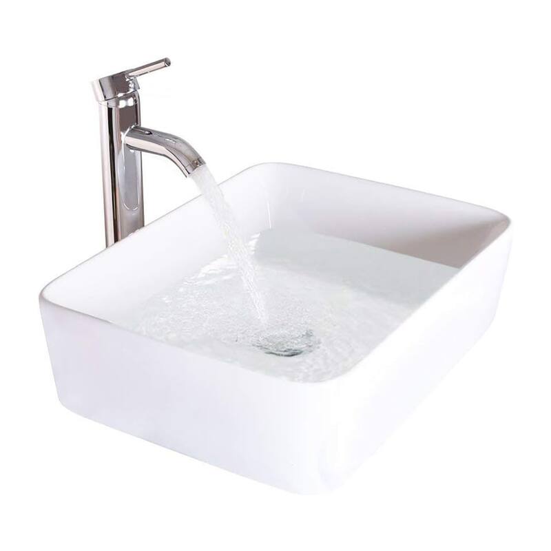 Eclife Artistic Vessel Sinks for Bathroom Vanity Tempered Glass Ceramic Basin
