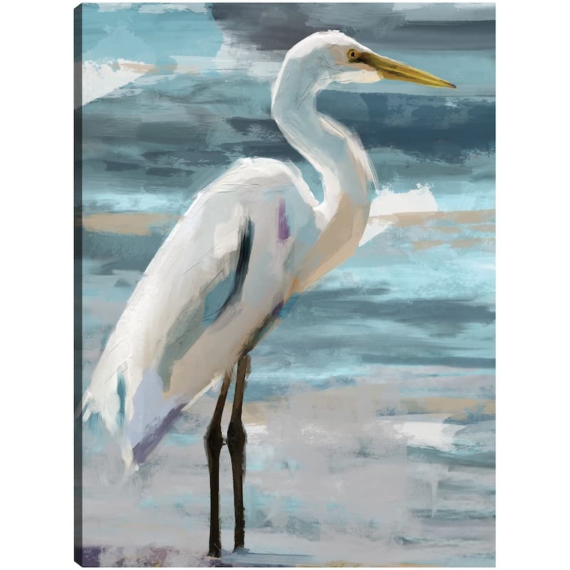Sunday Egret By Studio Arts Canvas Art Print