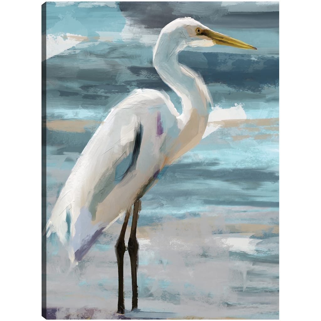 Sunday Egret By Studio Arts Canvas Art Print