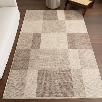 Nuloom Eldora Contemporary Checkered Jute Area Rug