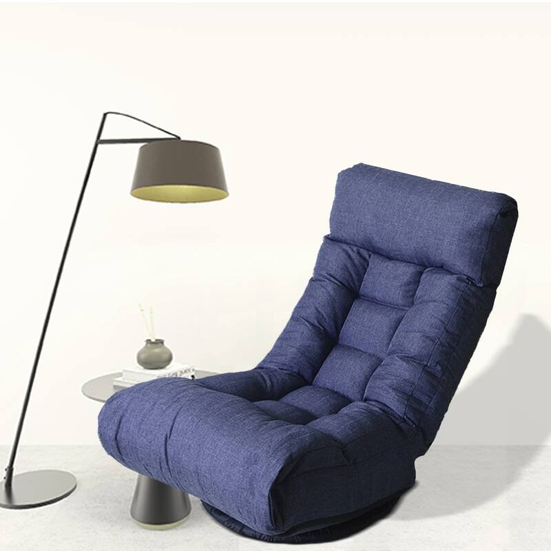Adjustable Reclining Floor Sofa Chair with Built-in Spring Seat