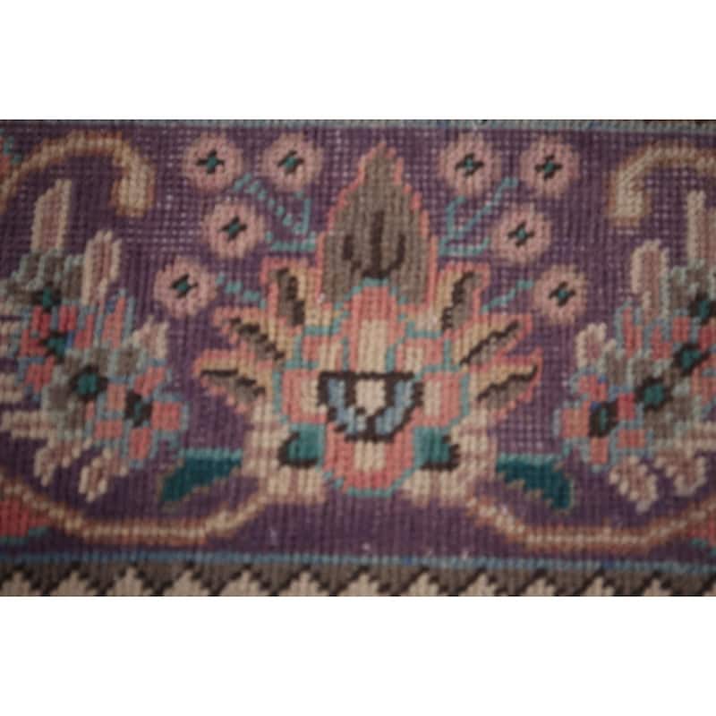 Pink Tabriz Persian Vintage Area Rug Hand-Knotted Wool Carpet - 8'0"x 11'0"