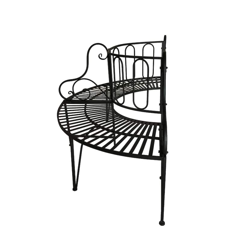 Tree Wrap Outdoor Garden Bench - 68" - Black